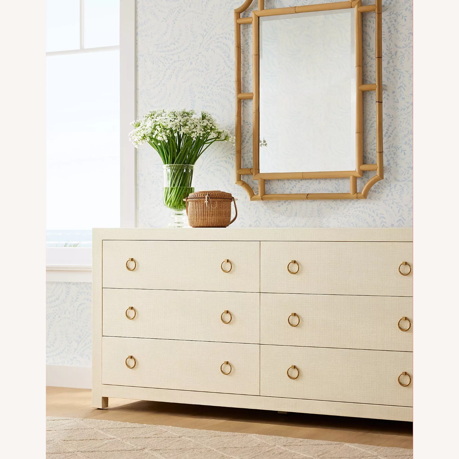 Serena & Lily Ojai Rattan Mirror - image-2