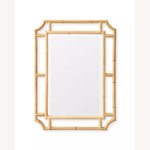 Used Serena & Lily Ojai Rattan Mirror for sale on AptDeco