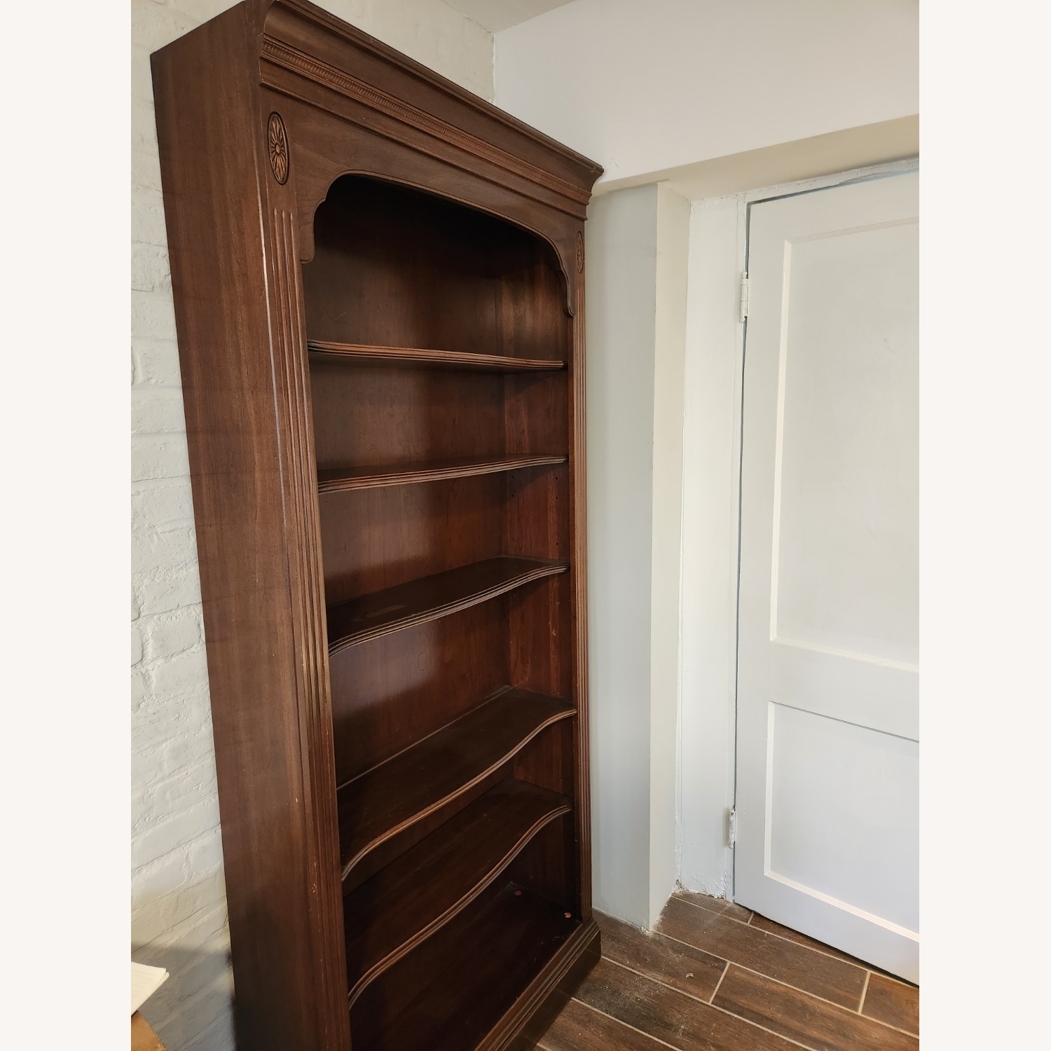 Dark Wood Cherry Bookcase - image-2