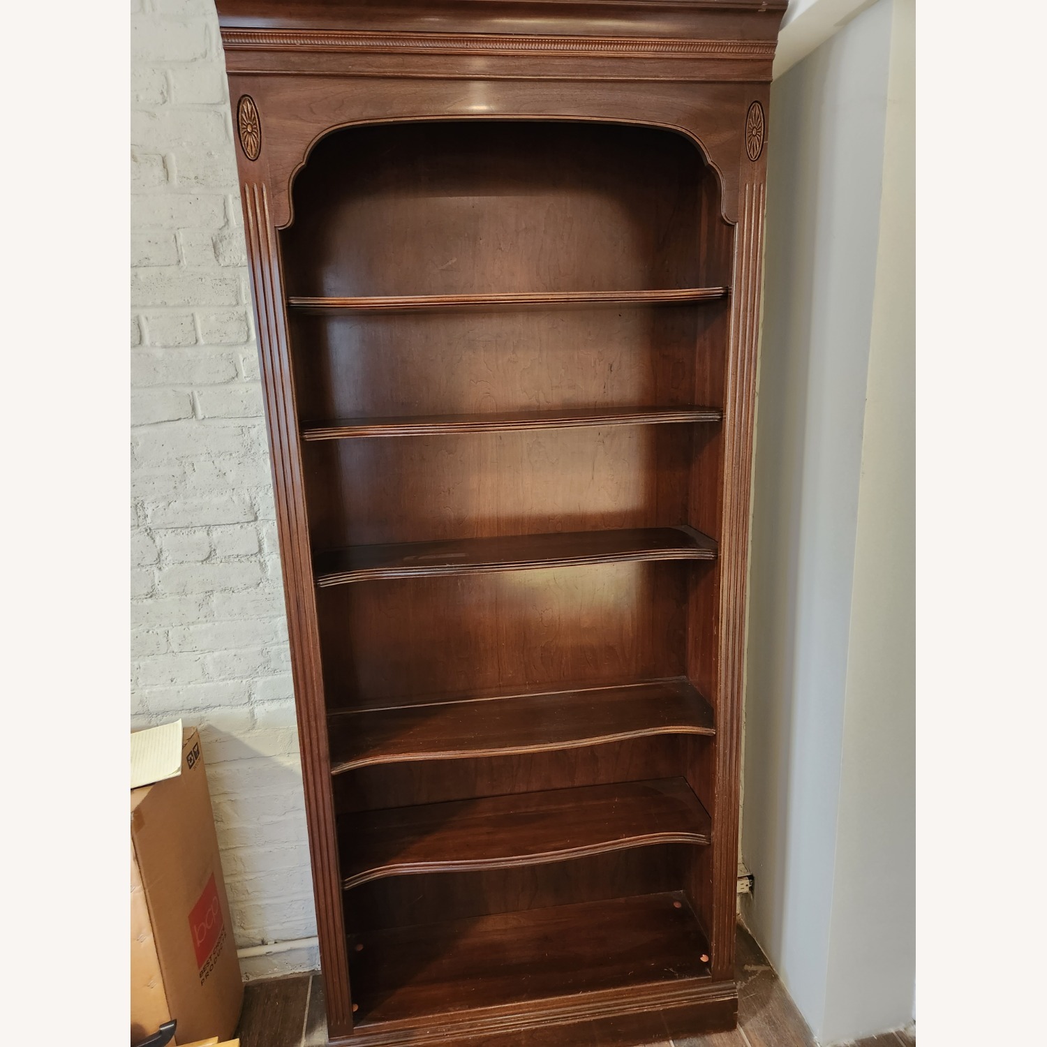Dark Wood Cherry Bookcase - image-1