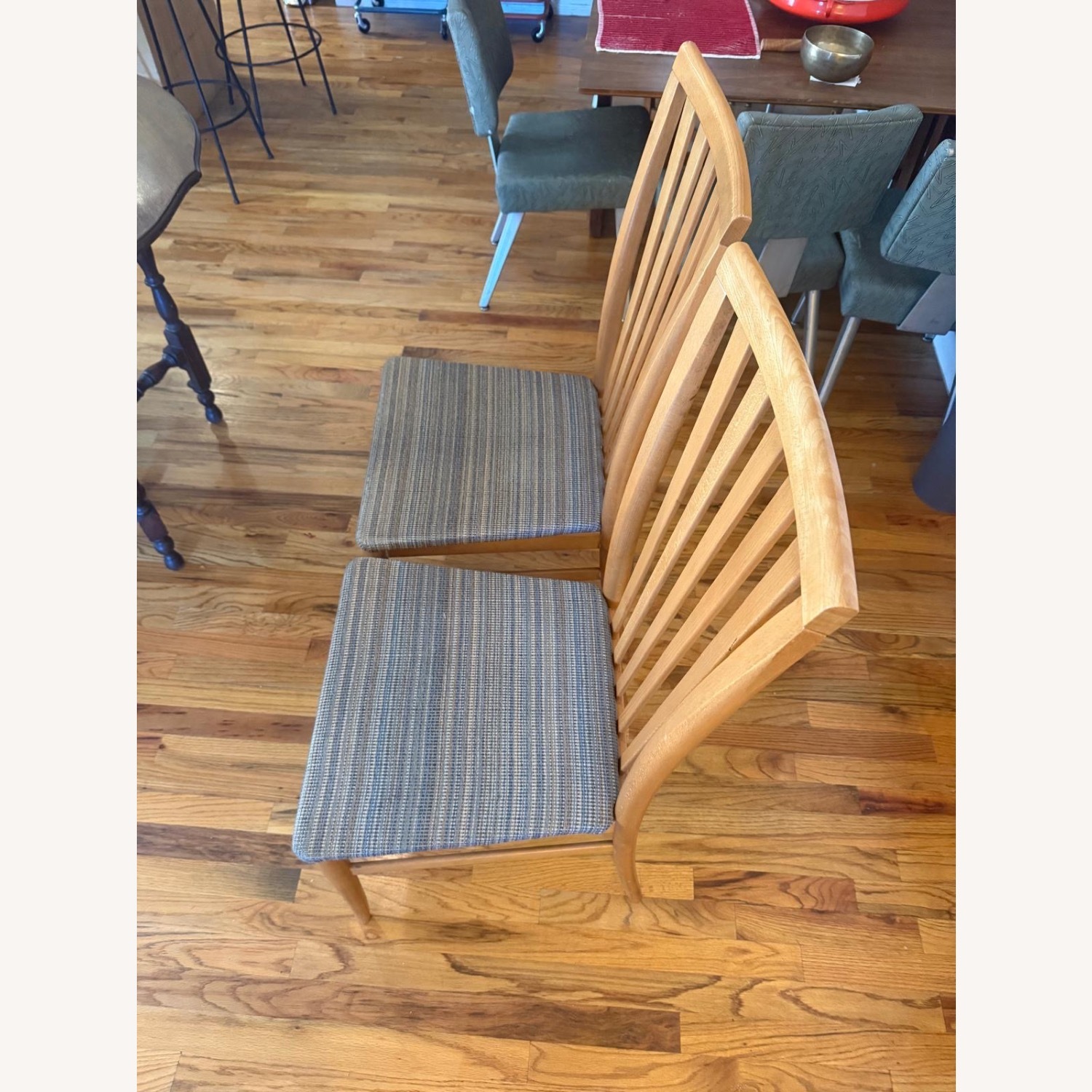 Antique Dark Wood Drop Leaf Table - image-11