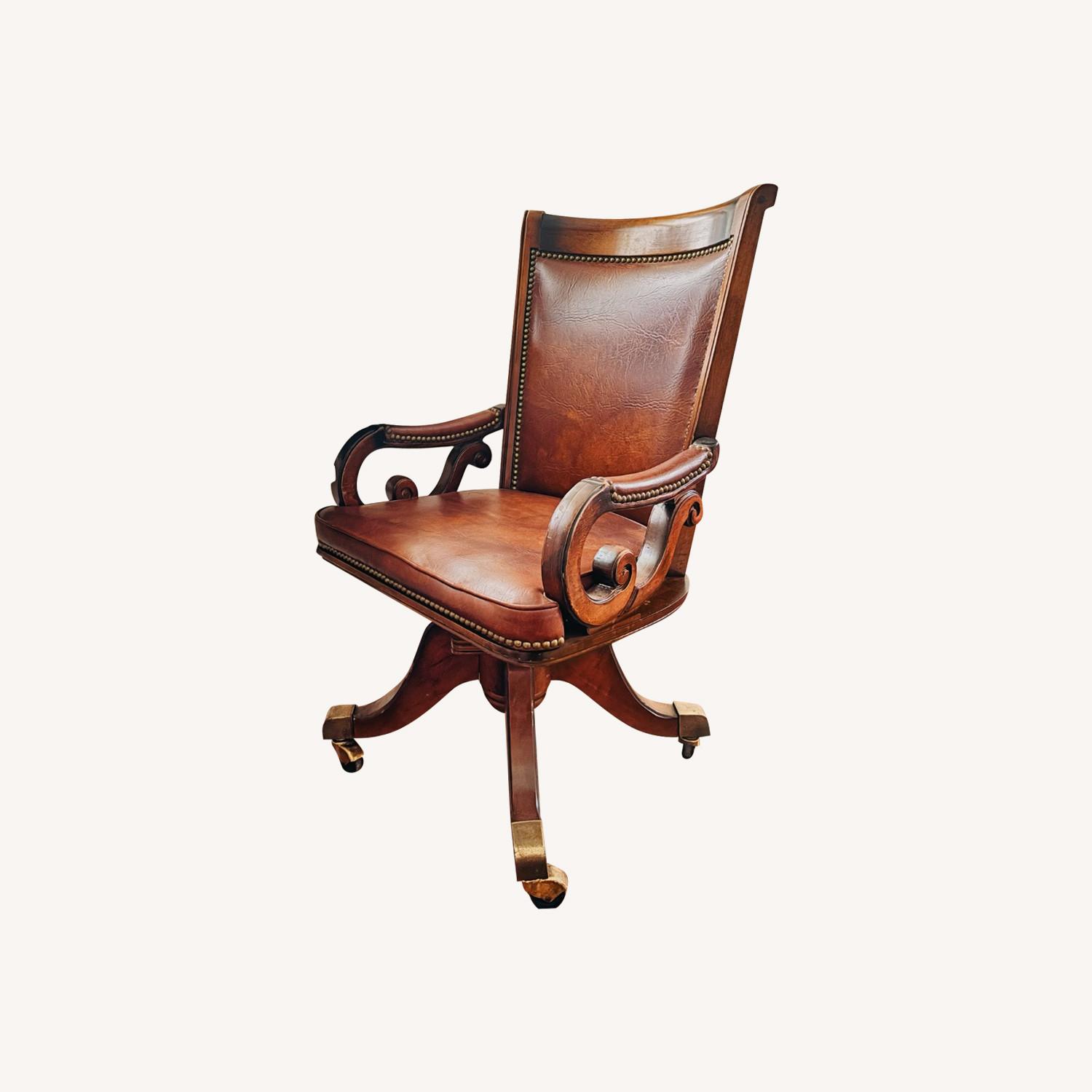 Pulaski Leather Swivel Office Chair - image-0