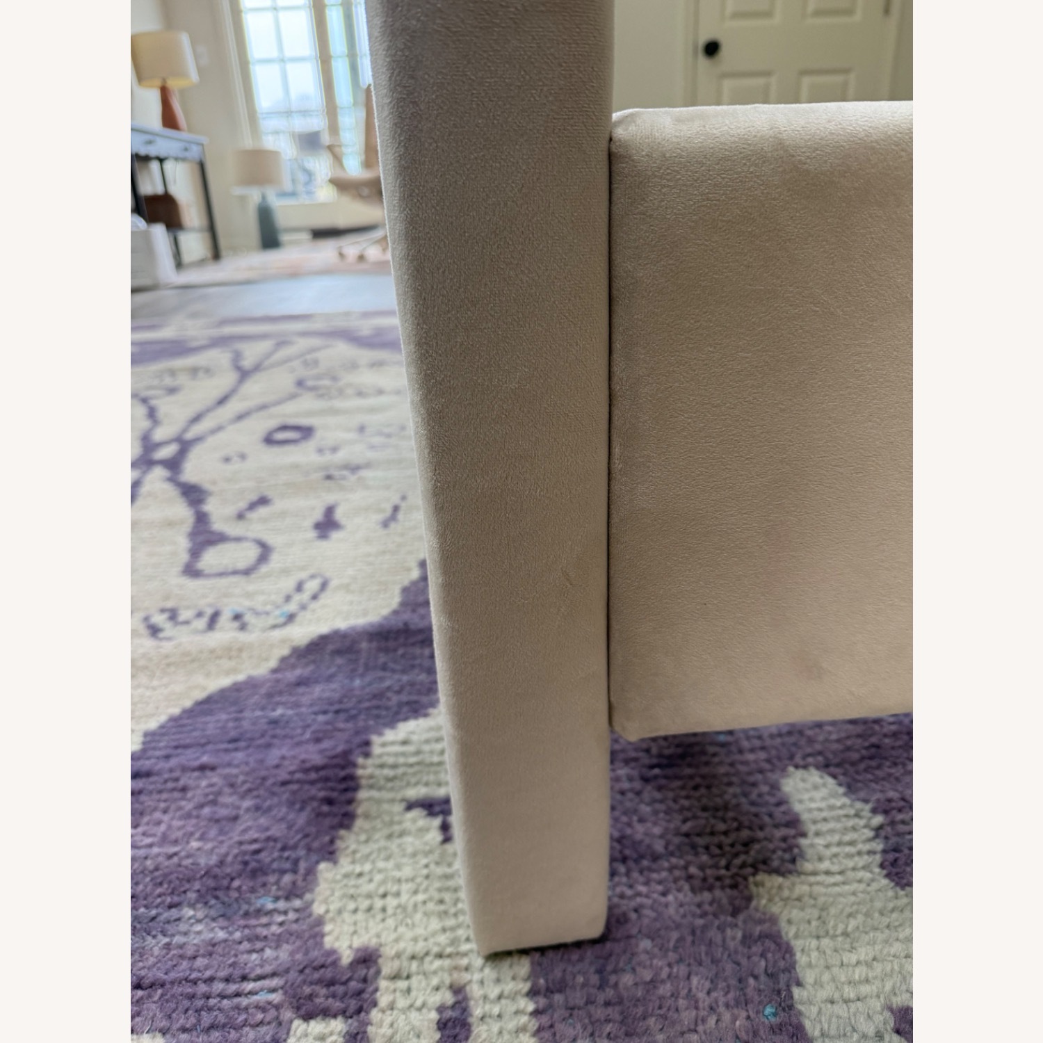 Z Gallerie Paloma Pearl Velvet Canopy Bed  - image-3