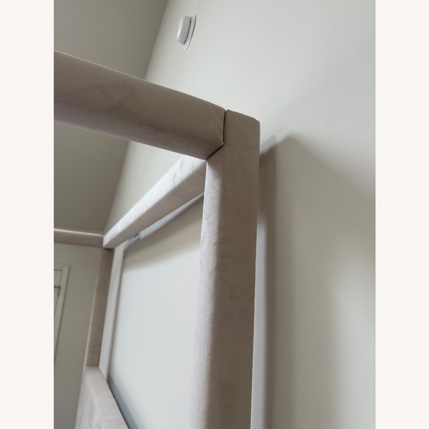 Z Gallerie Paloma Pearl Velvet Canopy Bed  - image-4