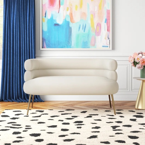Used Demetrius Ivory Loveseat for sale on AptDeco