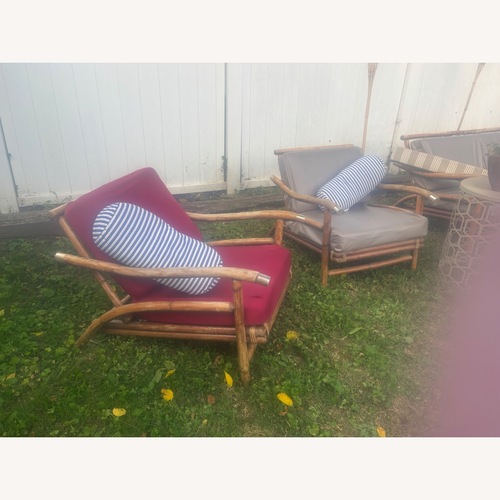 Used Rick’s Reed Bamboo/Rattan Seating 4 pc Set for sale on AptDeco