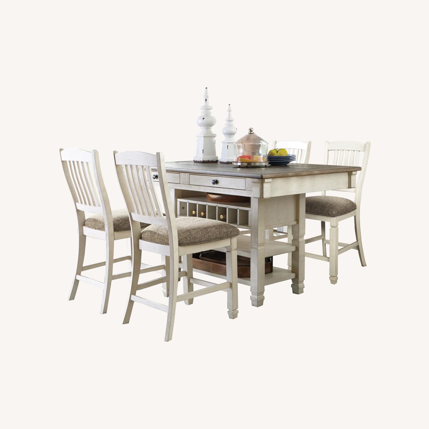 Bolanburg Counter Height Dining Table and 4 Barstools - image-0