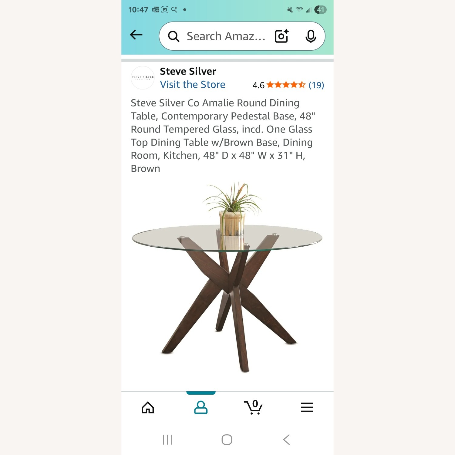 Amalie Glass & Wood Dining Table - image-2