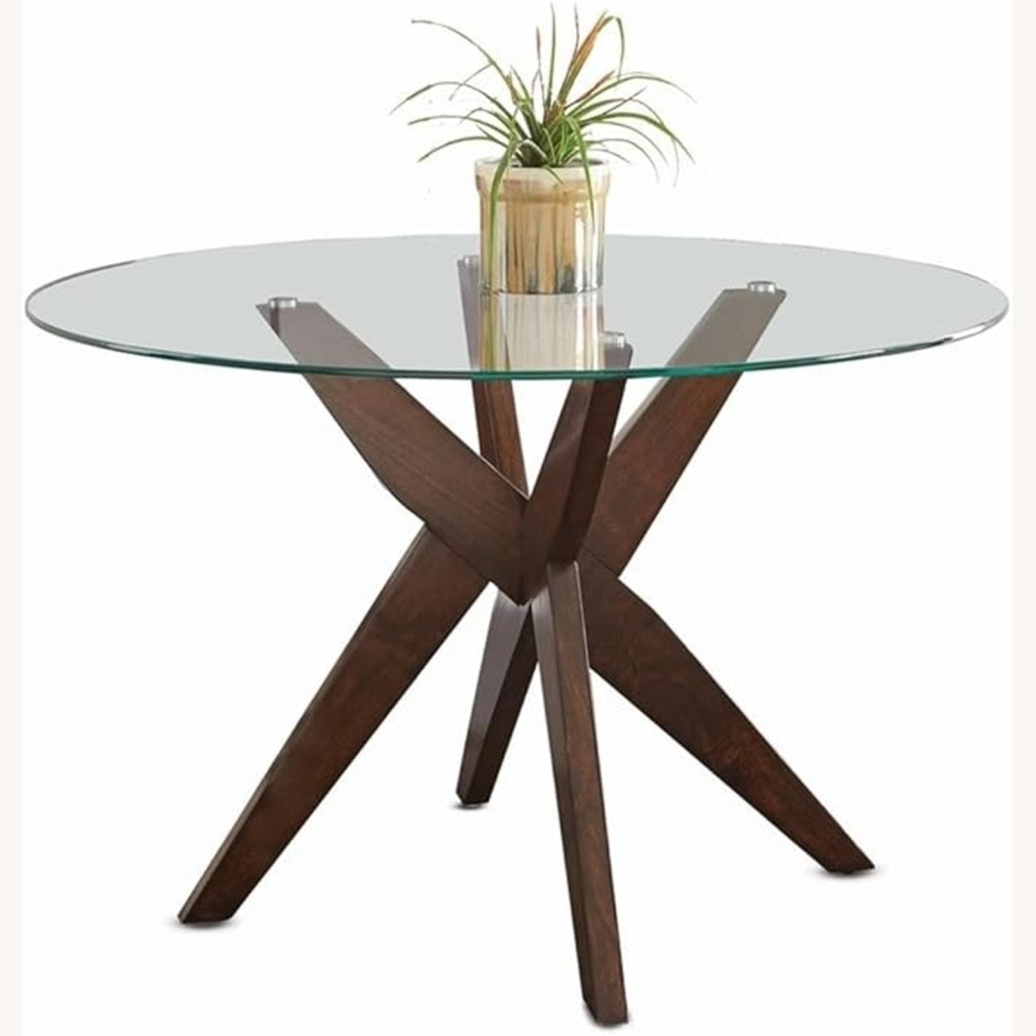 Amalie Glass & Wood Dining Table - image-4
