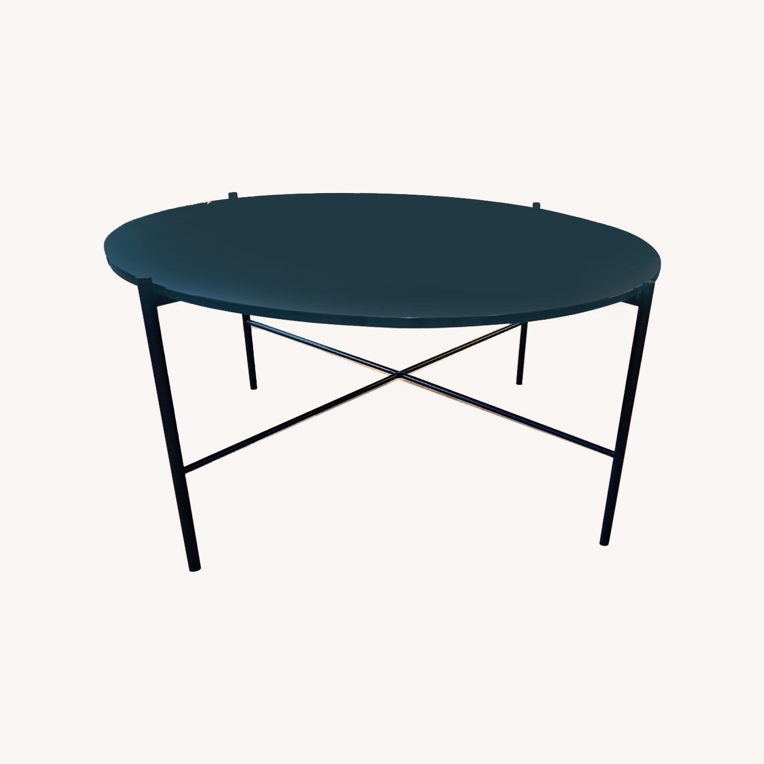 Article Blue Glass Coffee Table - image-0