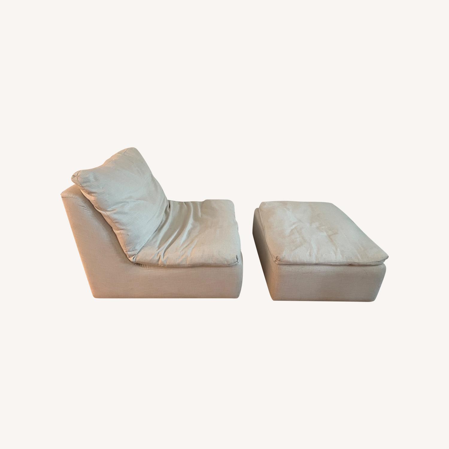 CB2 Lounger + Ottoman - image-0