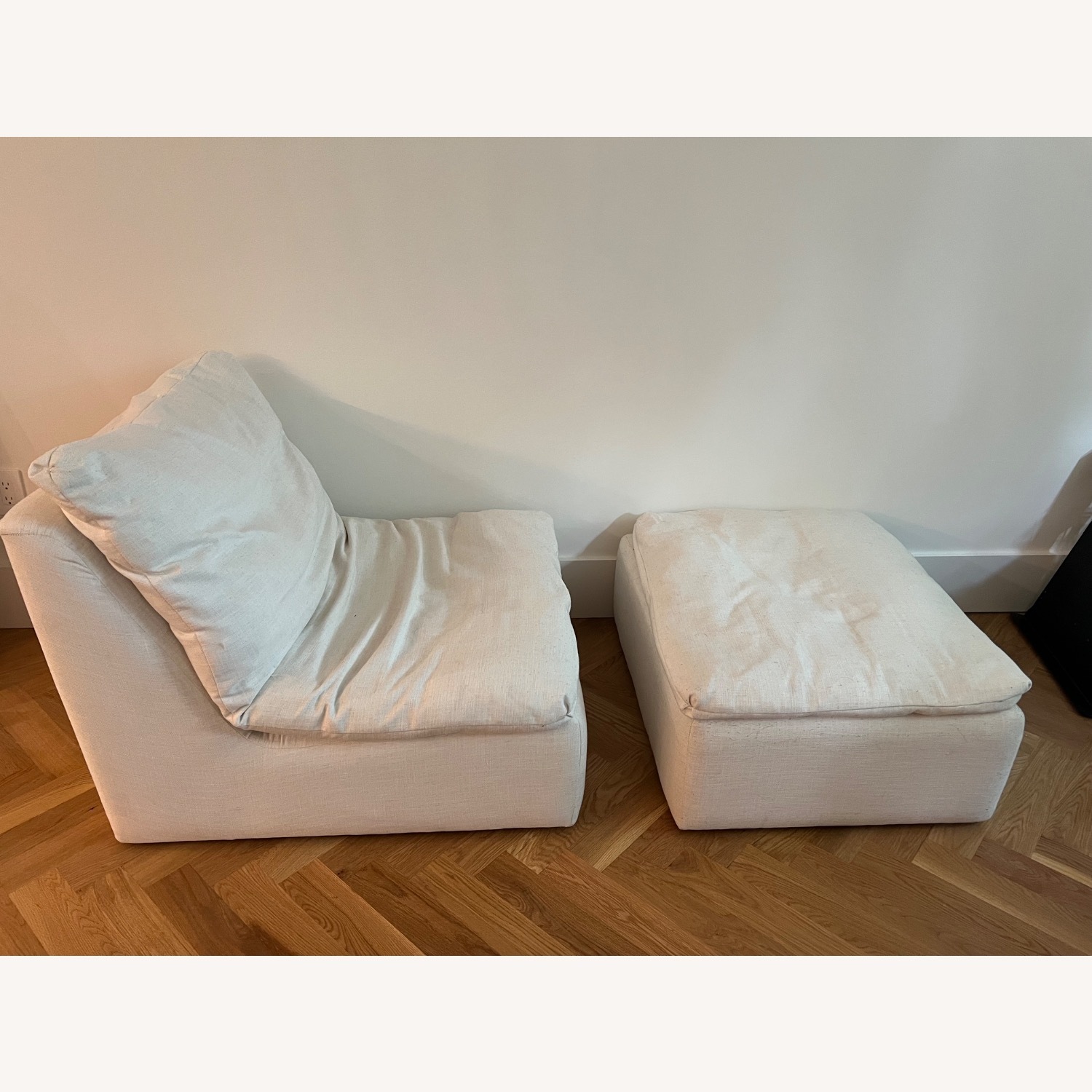 CB2 Lounger + Ottoman - image-1
