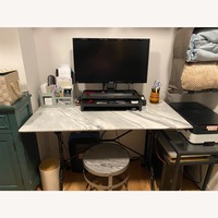 Antique Marble & Iron Desk