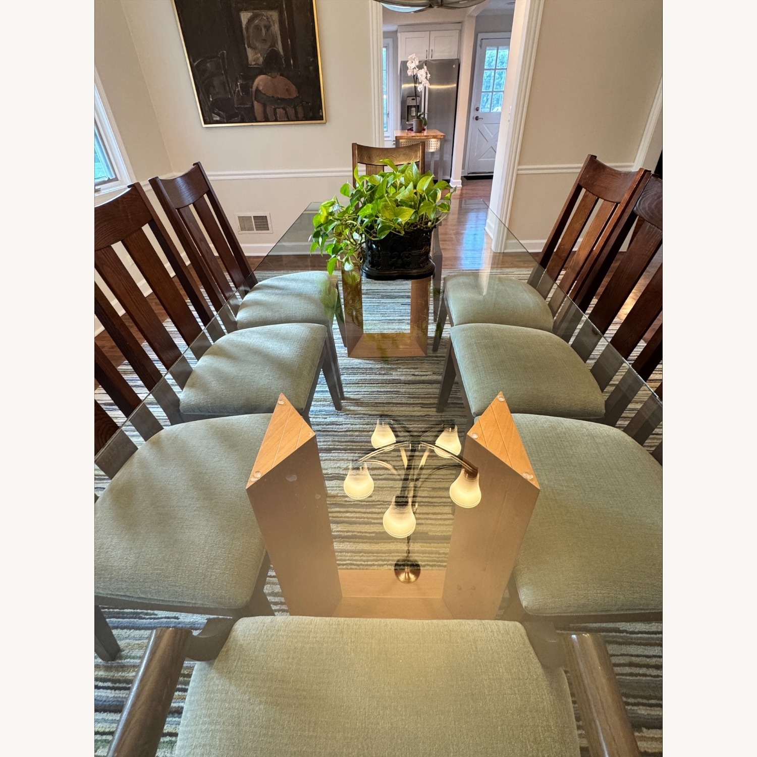 Elegant Glass Dining Table - image-1