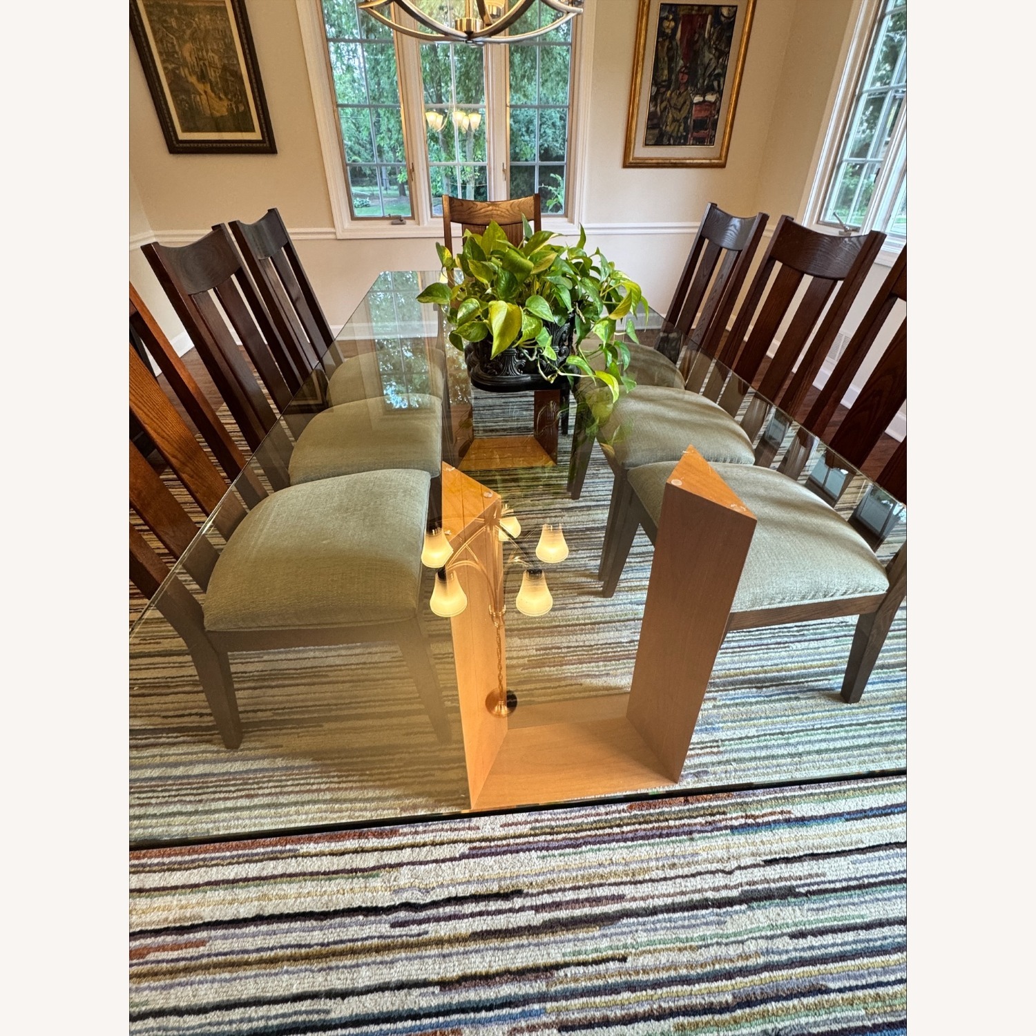 Elegant Glass Dining Table - image-2