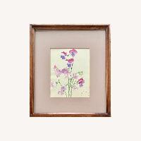 Vintage Japanese Watercolor Botanical Lily - Kyoto