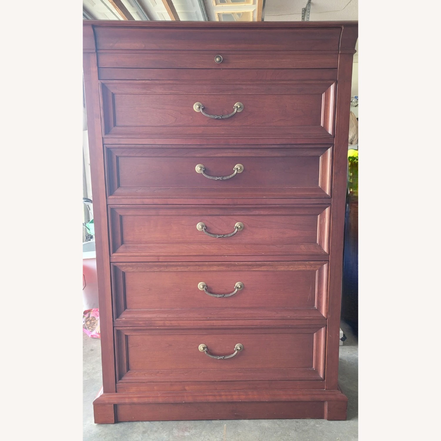 Tall Cherry Wood Dresser  - image-1