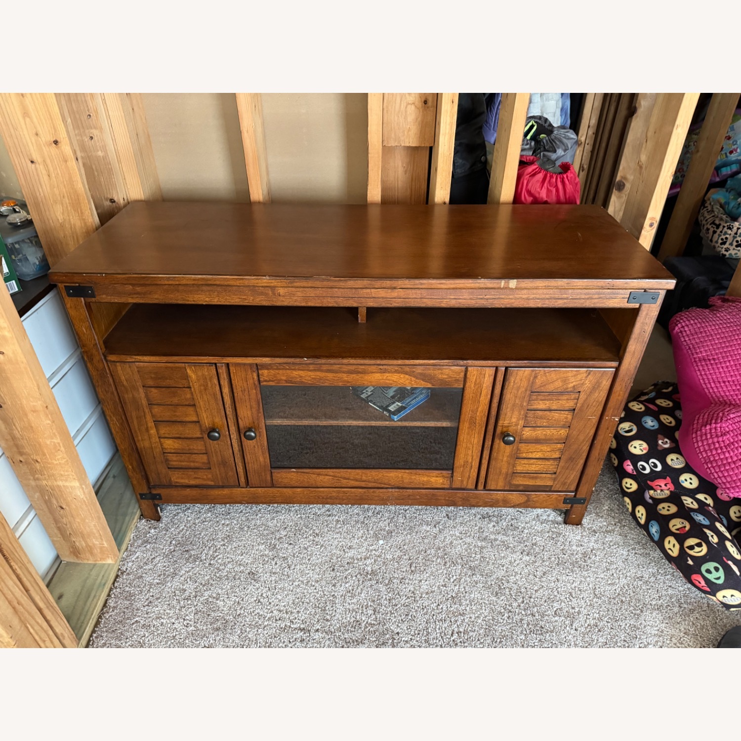 Dark Brown Chocolate Wood Vintage Dresser - image-3