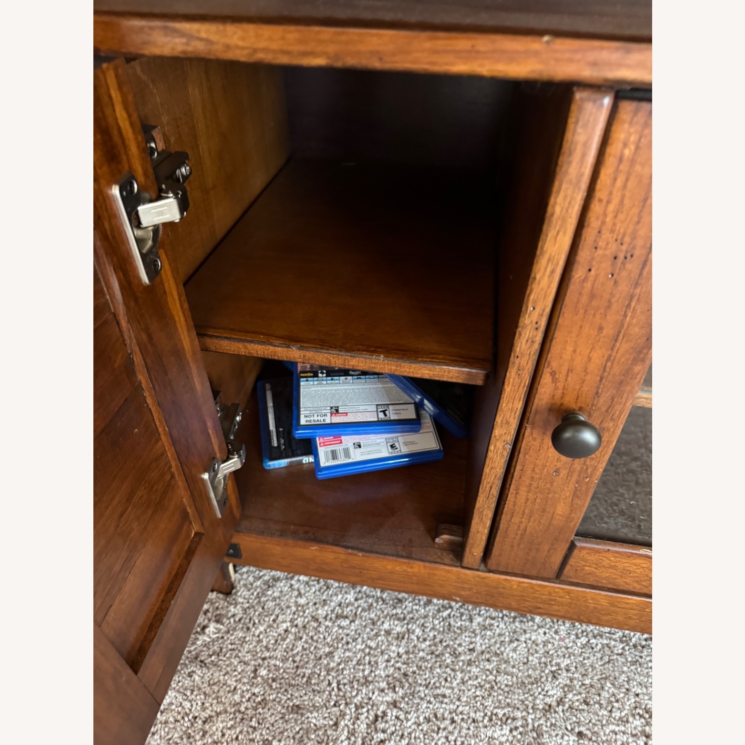 Dark Brown Chocolate Wood Vintage Dresser - image-2
