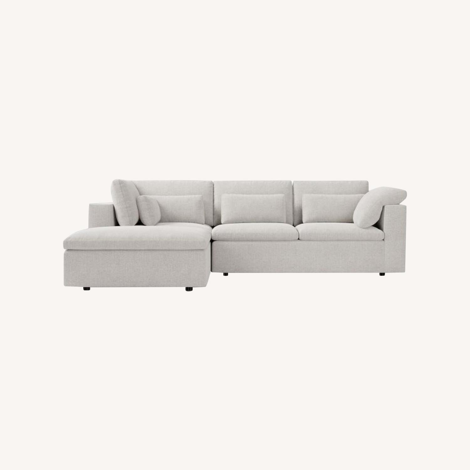 Harmony Modular Distressed Velvet Sectional Sofa - image-0