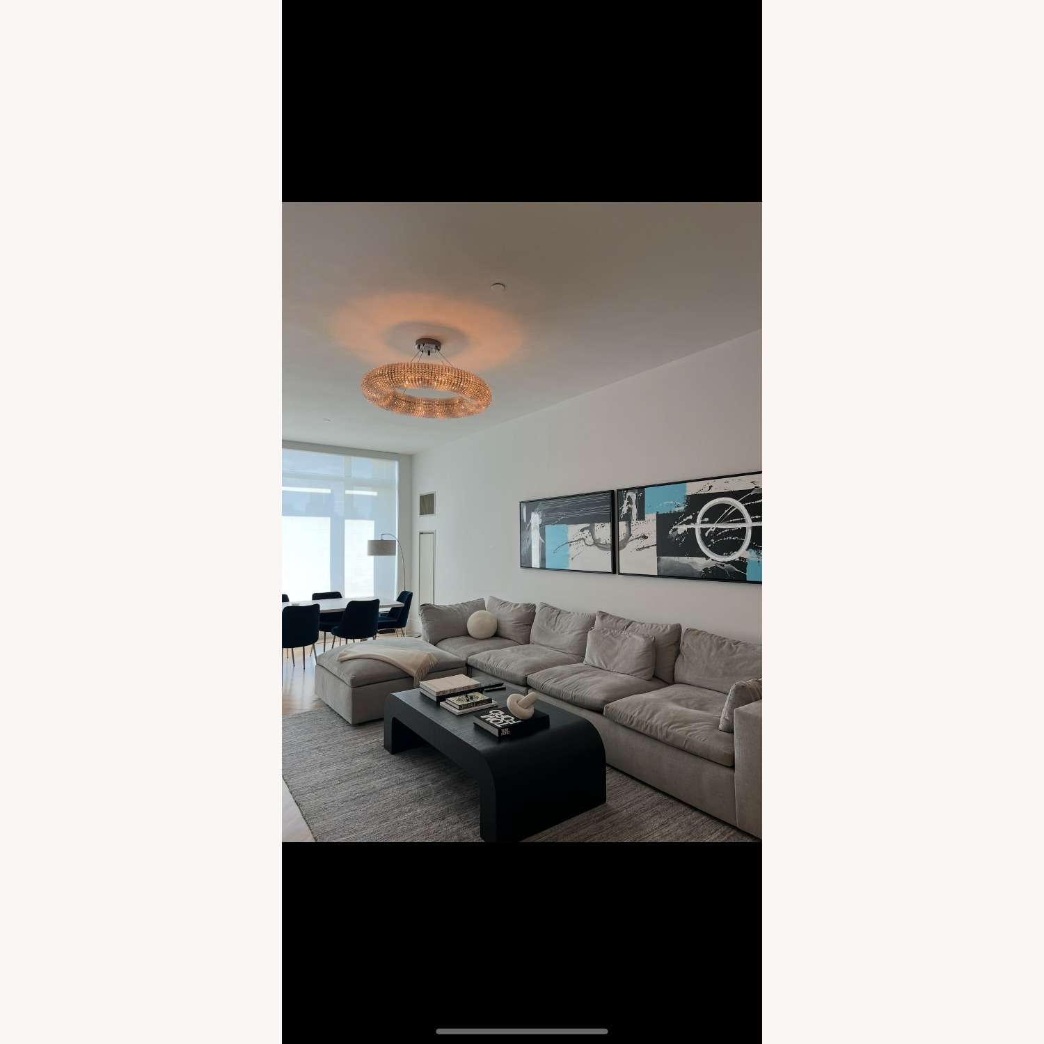 Harmony Modular Distressed Velvet Sectional Sofa - image-2