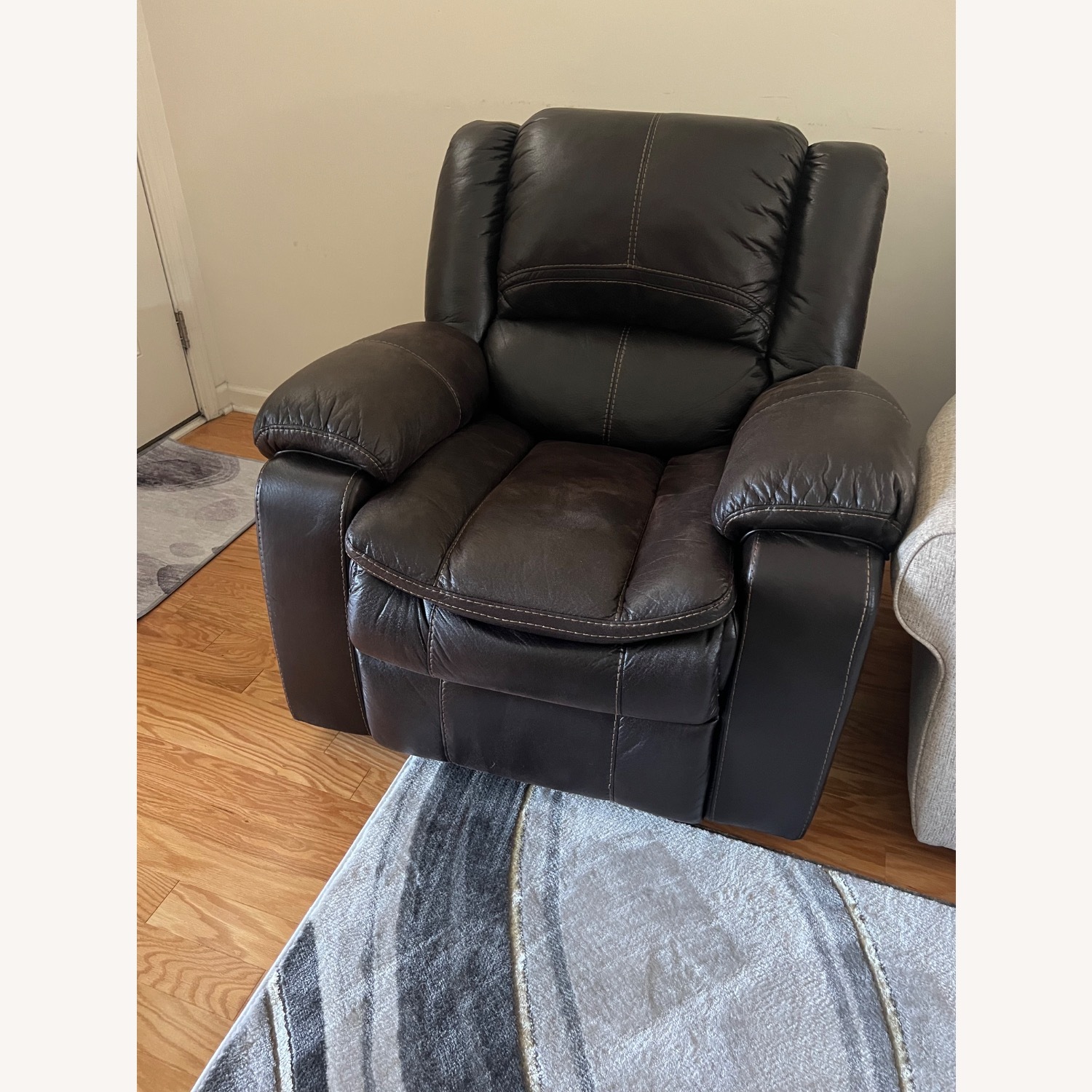 Grixdale Dark Brown Micro Fiber Recliner - image-4