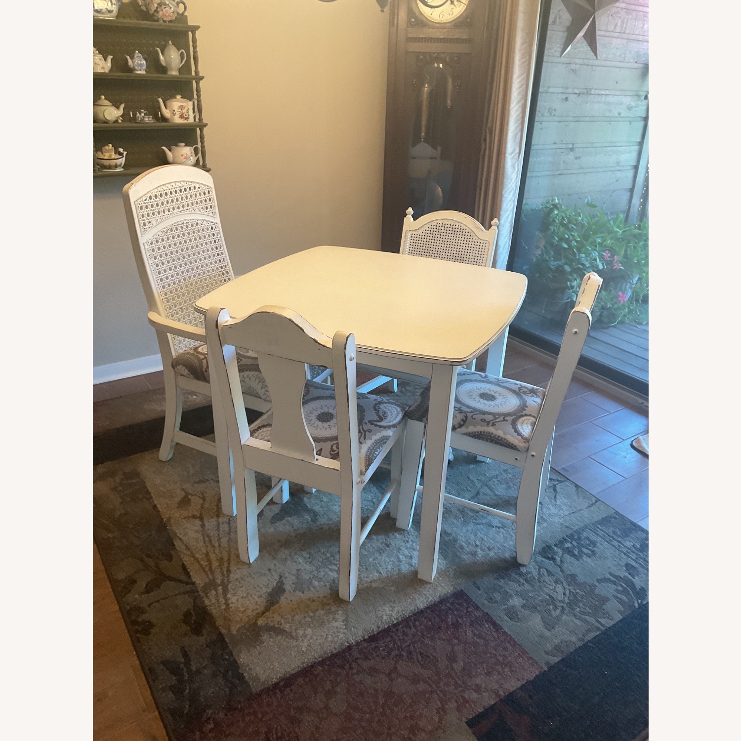 Antique Kitchen Set With 4 Chairs and 2 Barstools - image-1