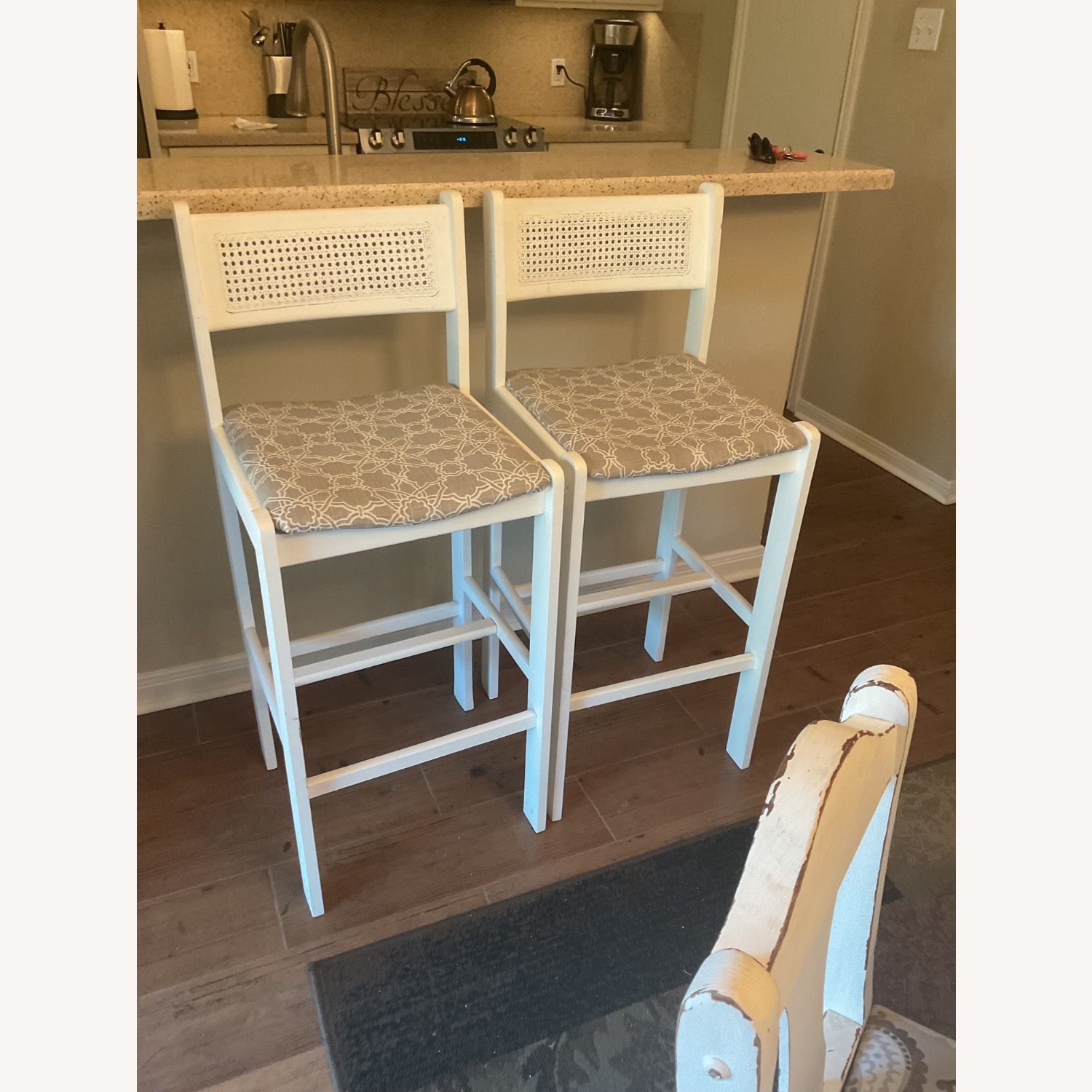 Antique Kitchen Set With 4 Chairs and 2 Barstools - image-2