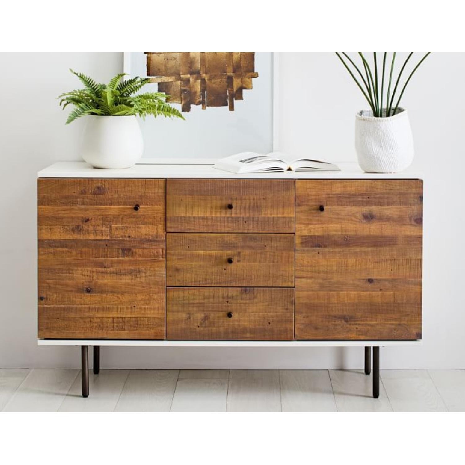 West Elm Reclaimed Wood + Lacquer Credenza - image-2