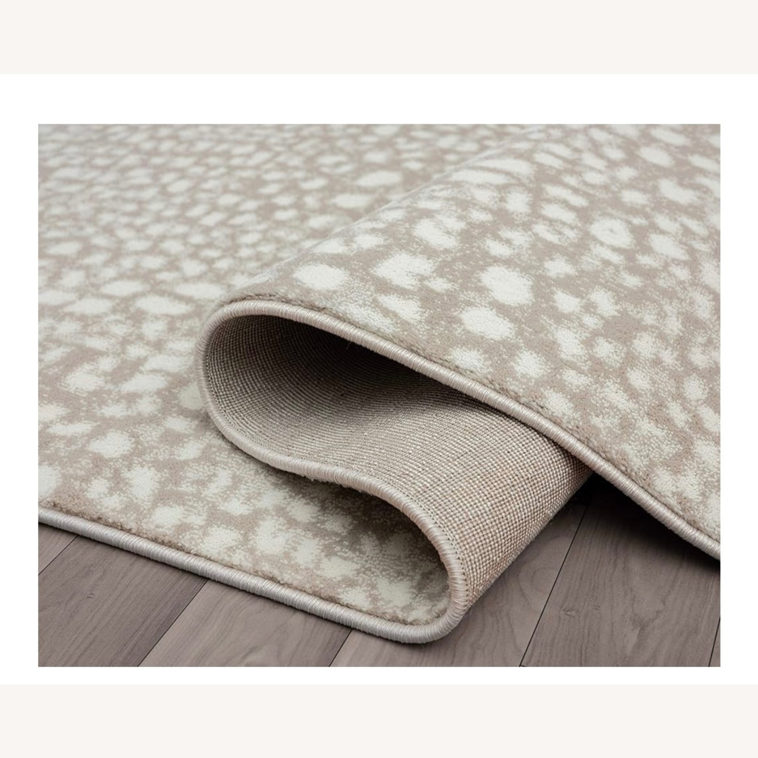 Beige Cheetah Print Area Rug - image-2