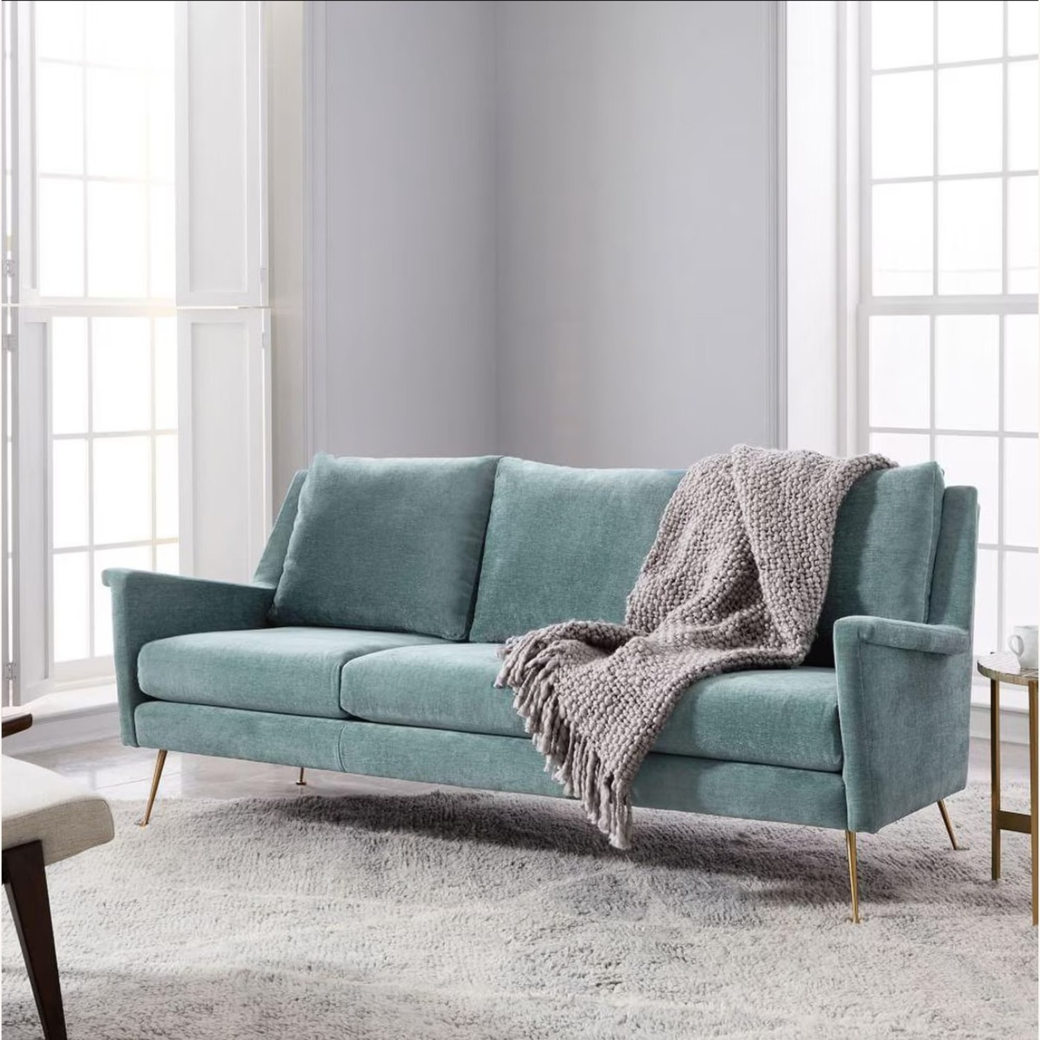West Elm Carlo Mid-Century Sofa - Metal Legs - image-1