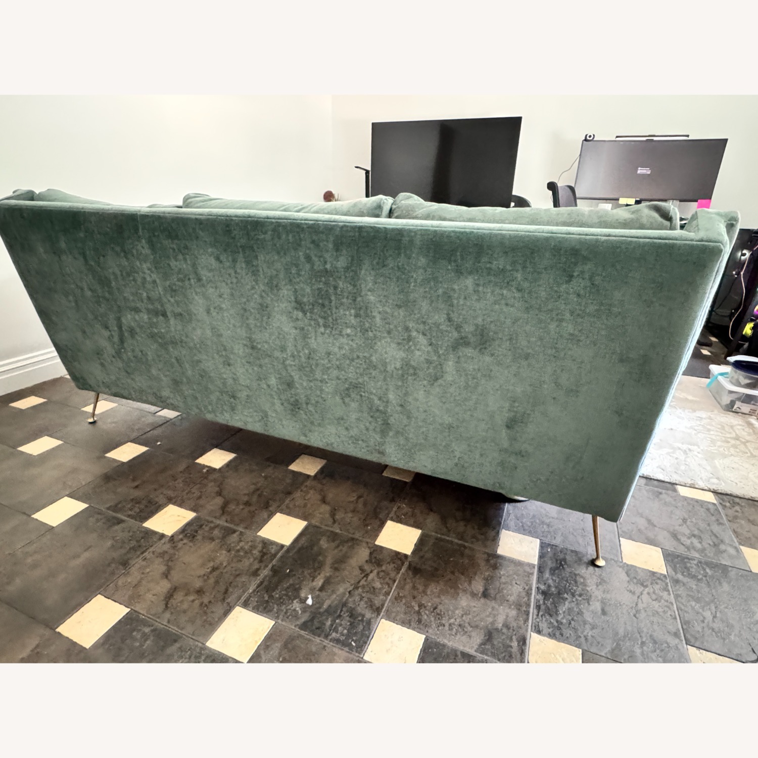 West Elm Carlo Mid-Century Sofa - Metal Legs - image-4