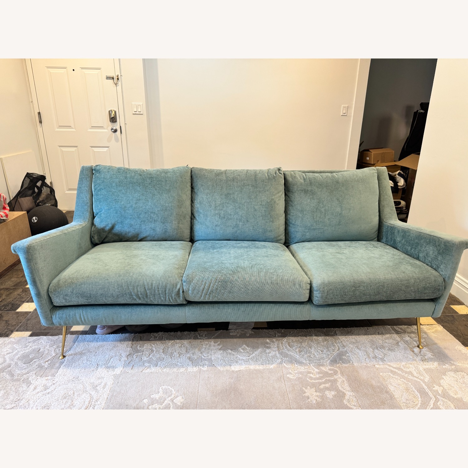 West Elm Carlo Mid-Century Sofa - Metal Legs - image-2