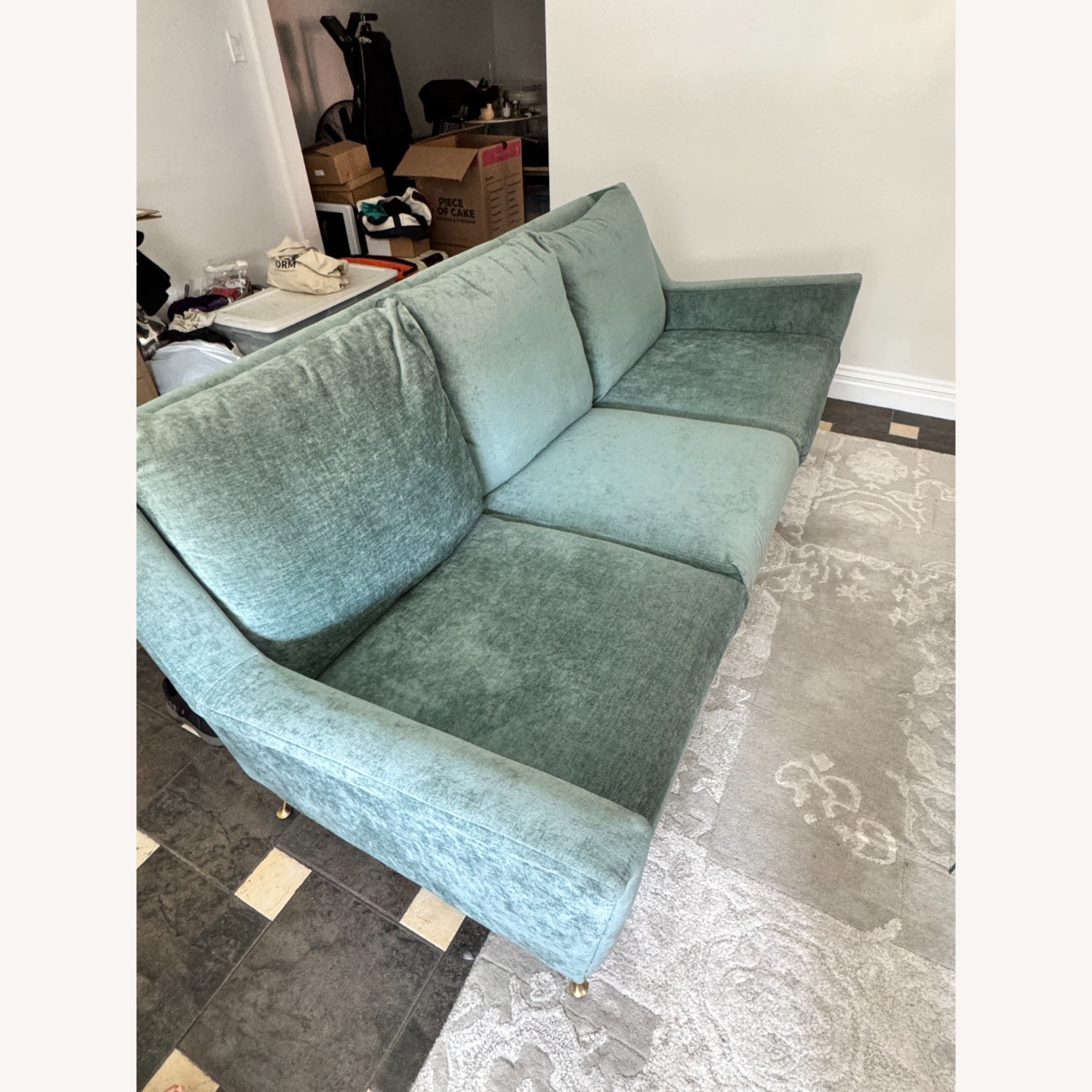 West Elm Carlo Mid-Century Sofa - Metal Legs - image-3