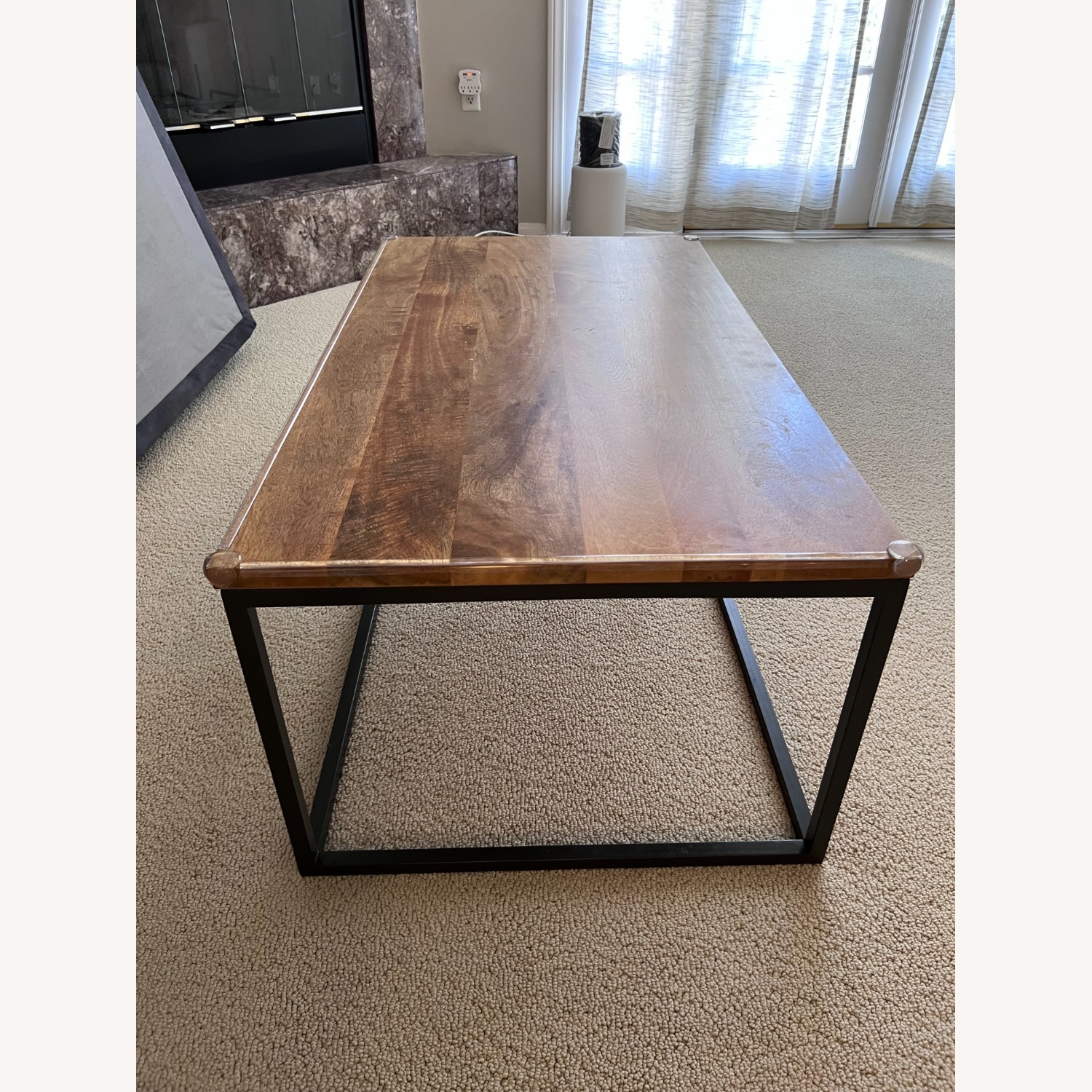West Elm Box Frame Coffee Table - Raw Mango - image-5