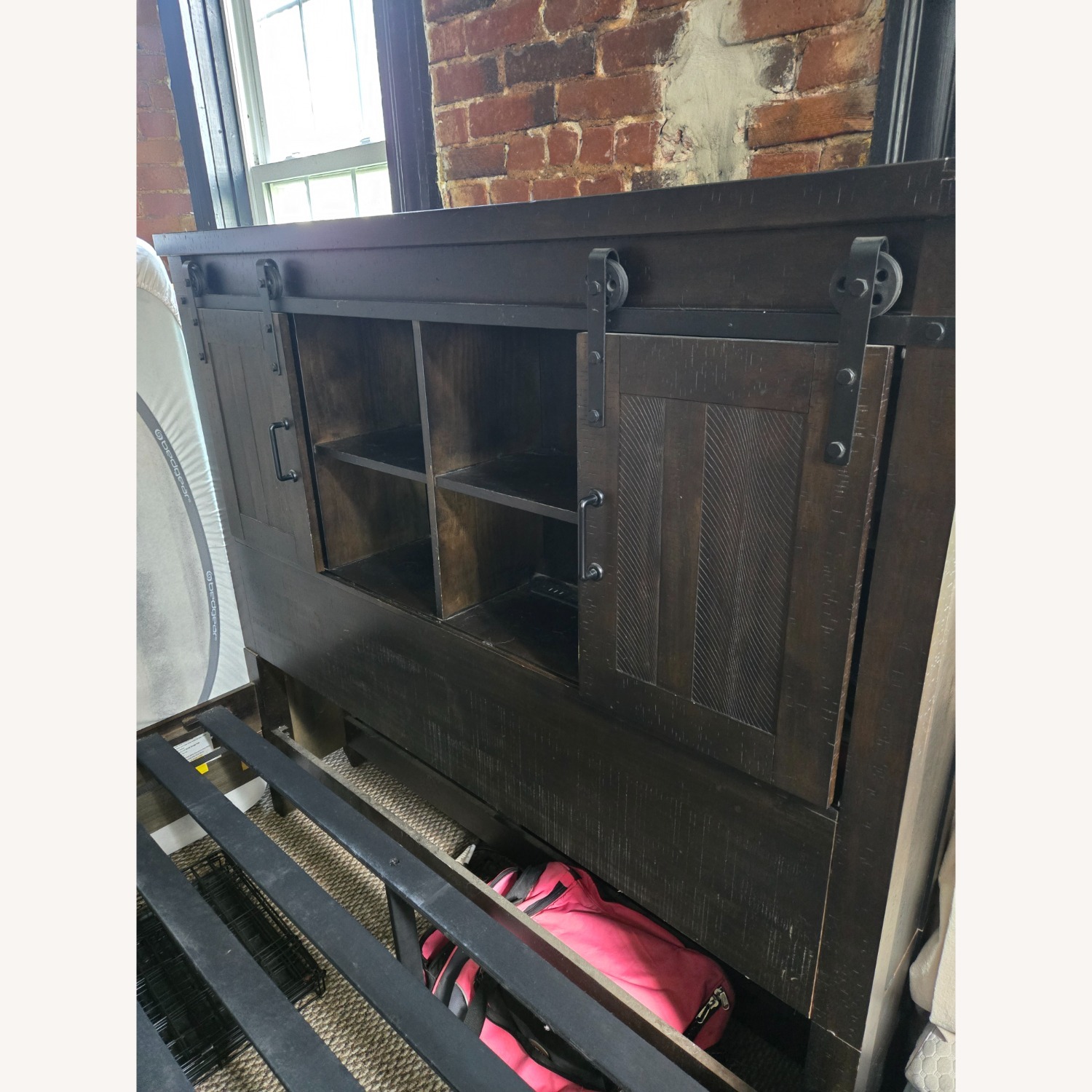 Montana Queen Brown Bookcase Storage Bed - image-3