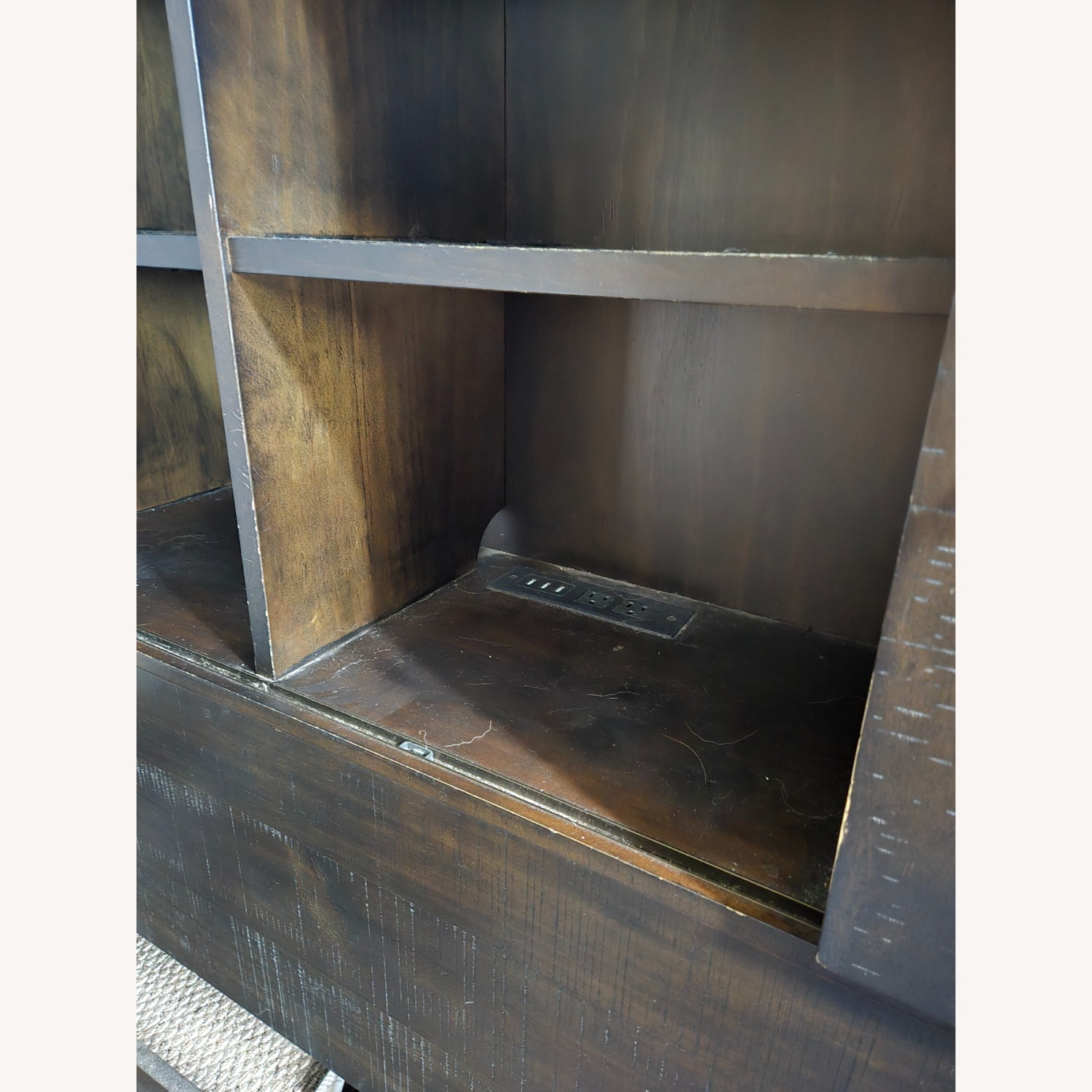 Montana Queen Brown Bookcase Storage Bed - image-4