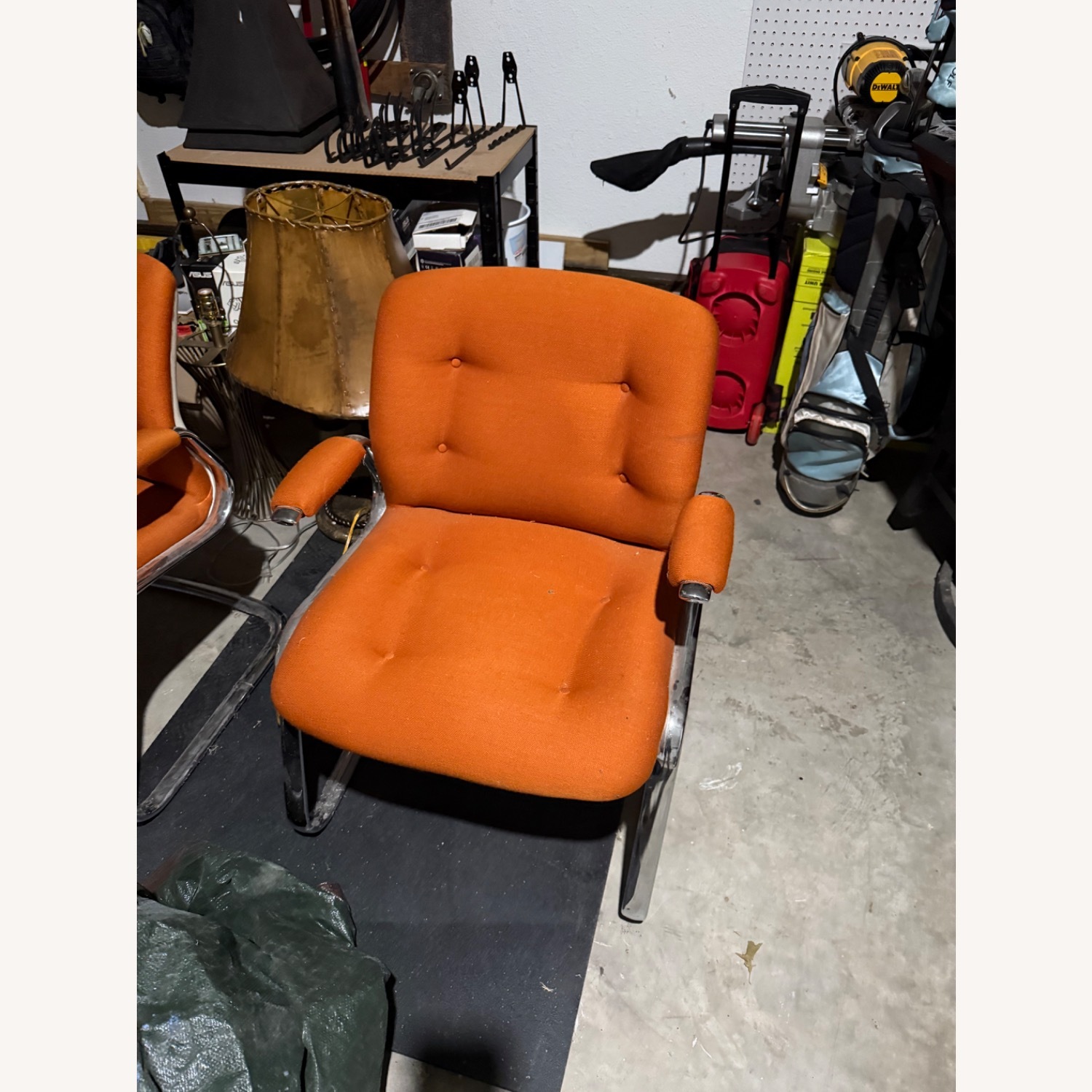 1980 Vintage Steelcase Chrome Cantilever Chairs - image-1