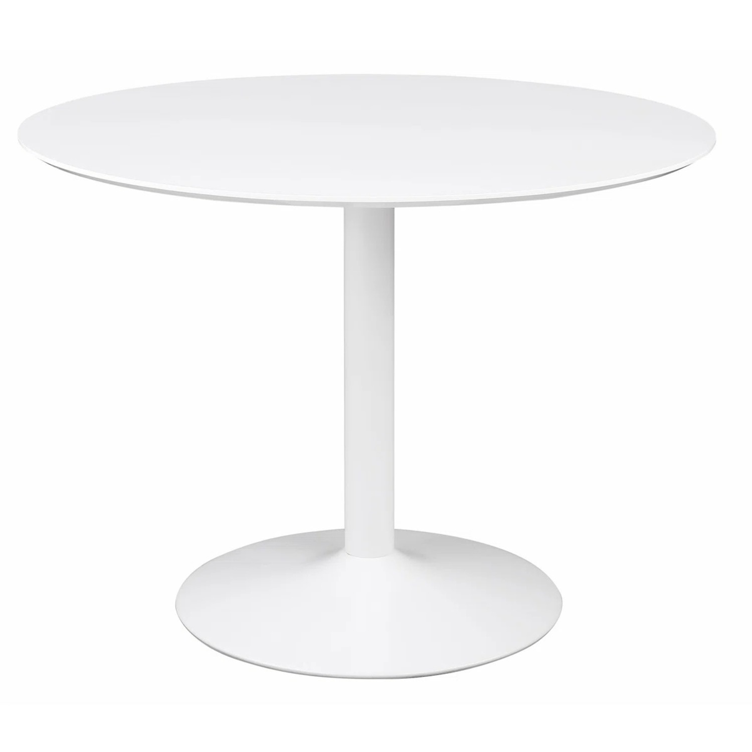 White Round Pedestal Dining Table - image-1
