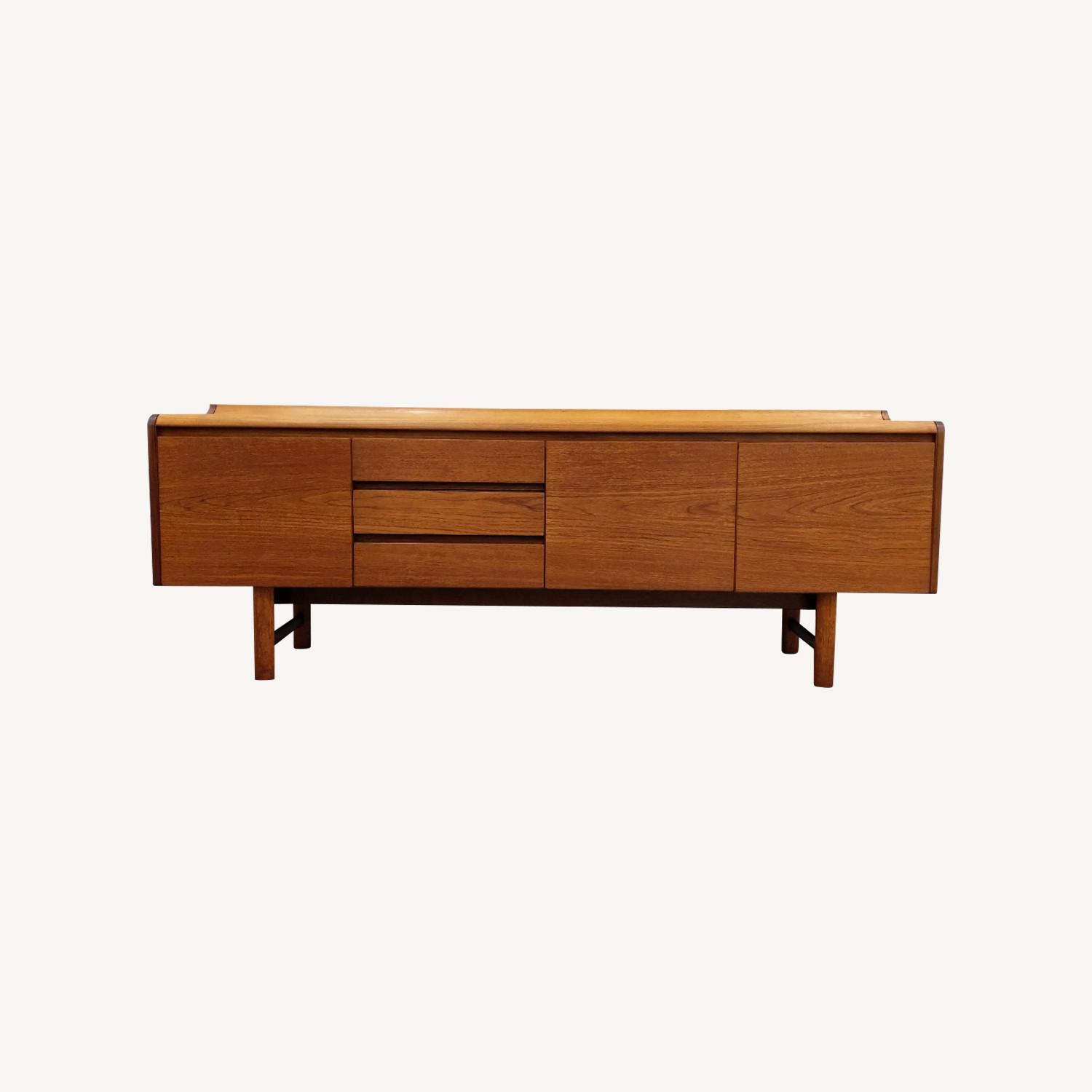 Vintage Mid Century Modern Teak Credenza - image-0