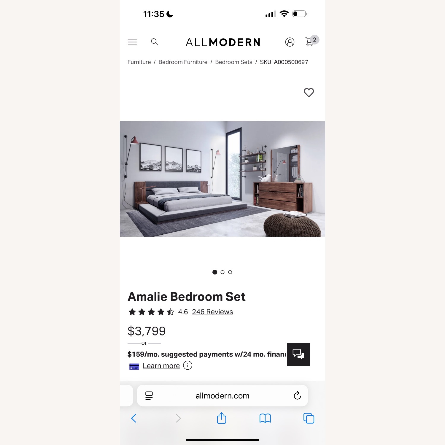 AllModern 6-Drawer Walnut Dresser - image-3