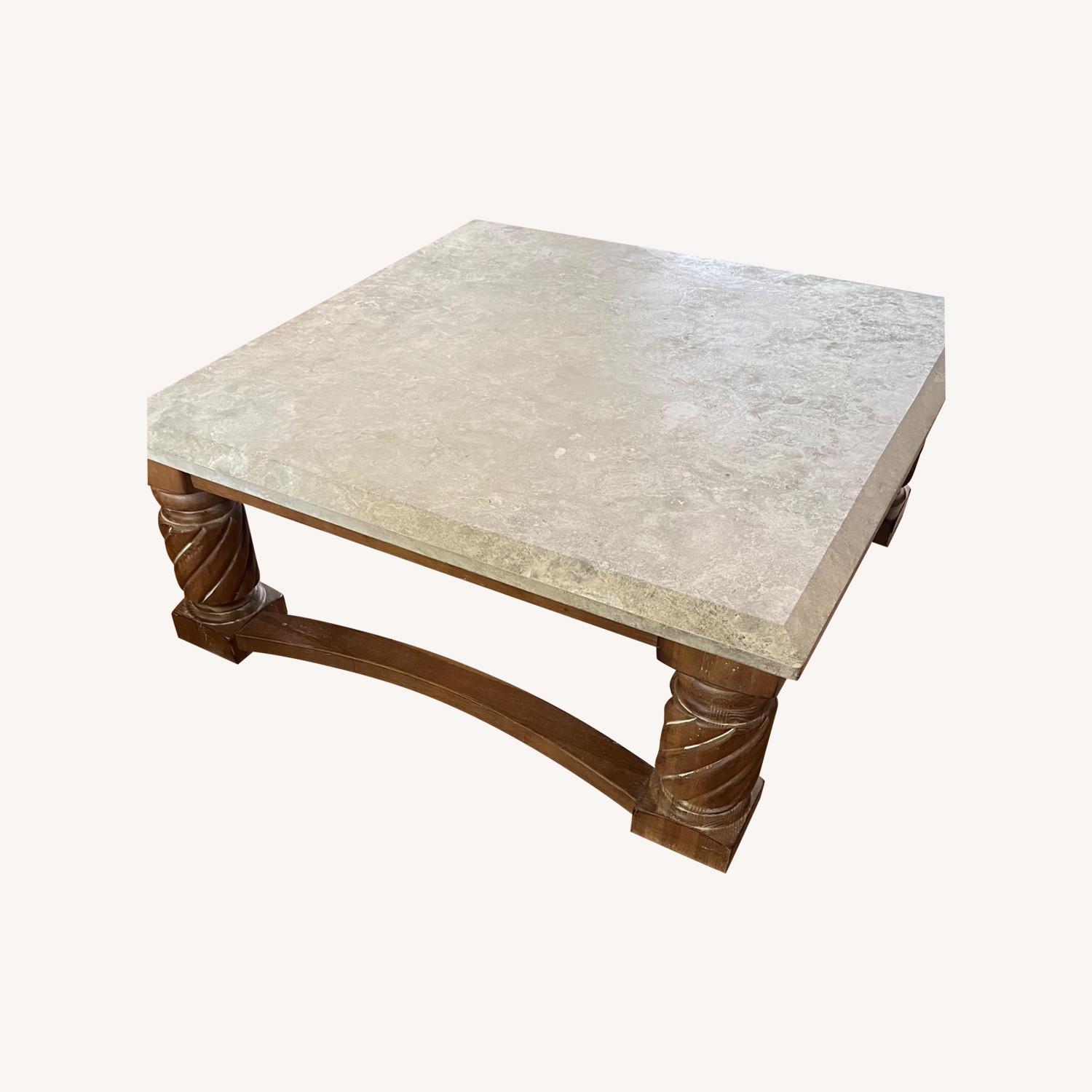 Travertine Coffee Table - image-0