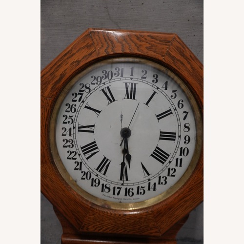 Used Vintage Pequegnat "Brandon" Calendar Wall Clock for sale on AptDeco