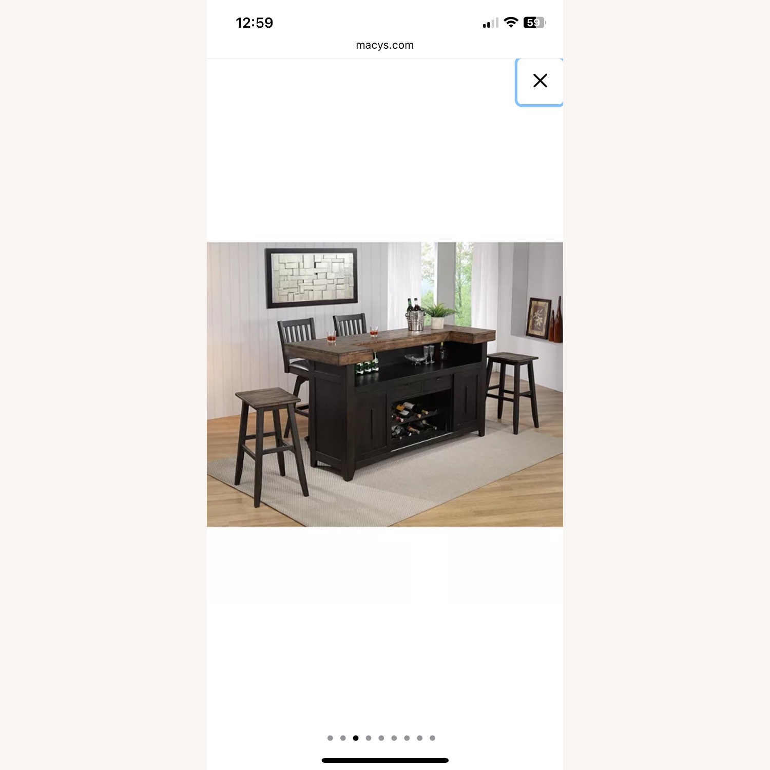 Peighton Bar with Bar Stools - image-3