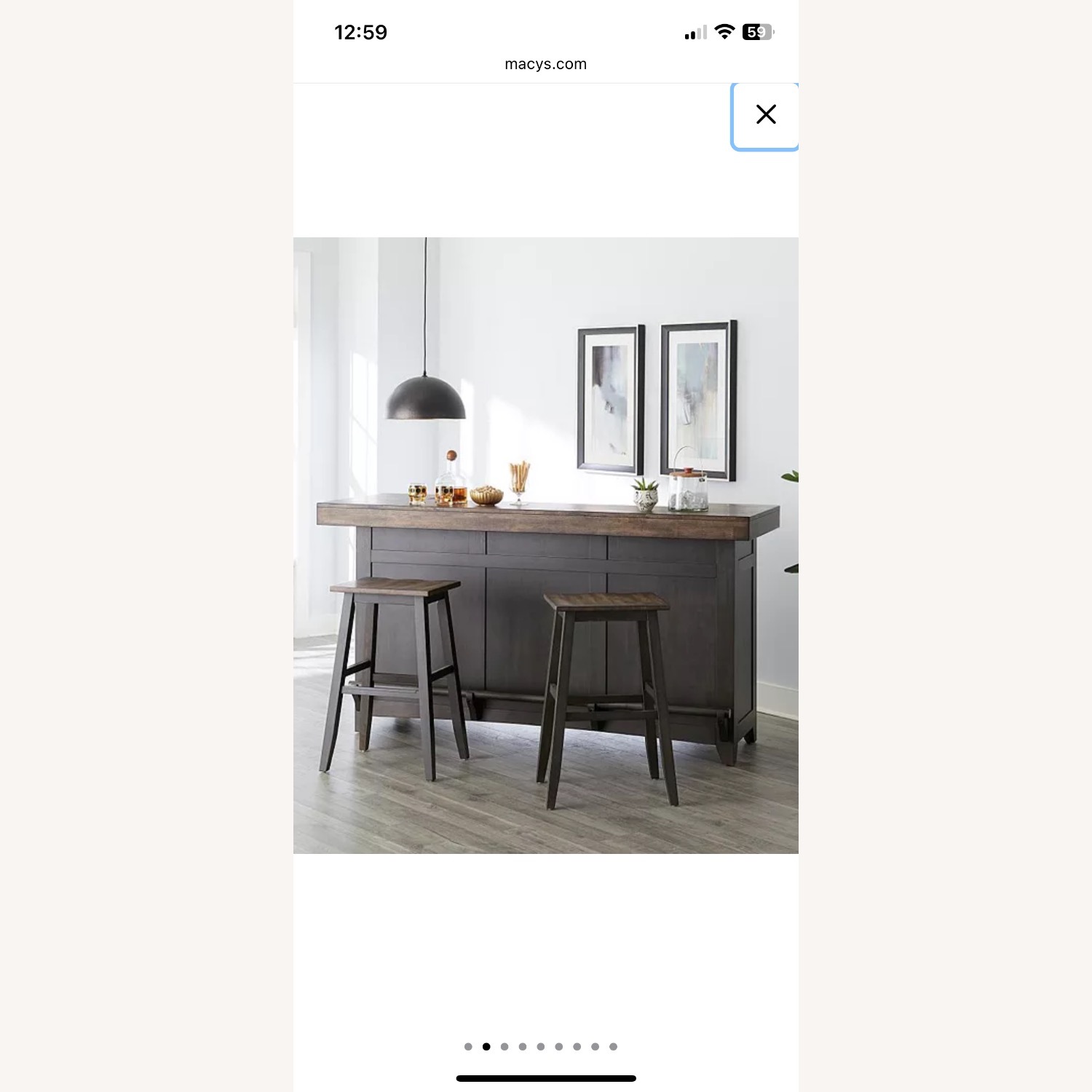 Peighton Bar with Bar Stools - image-2