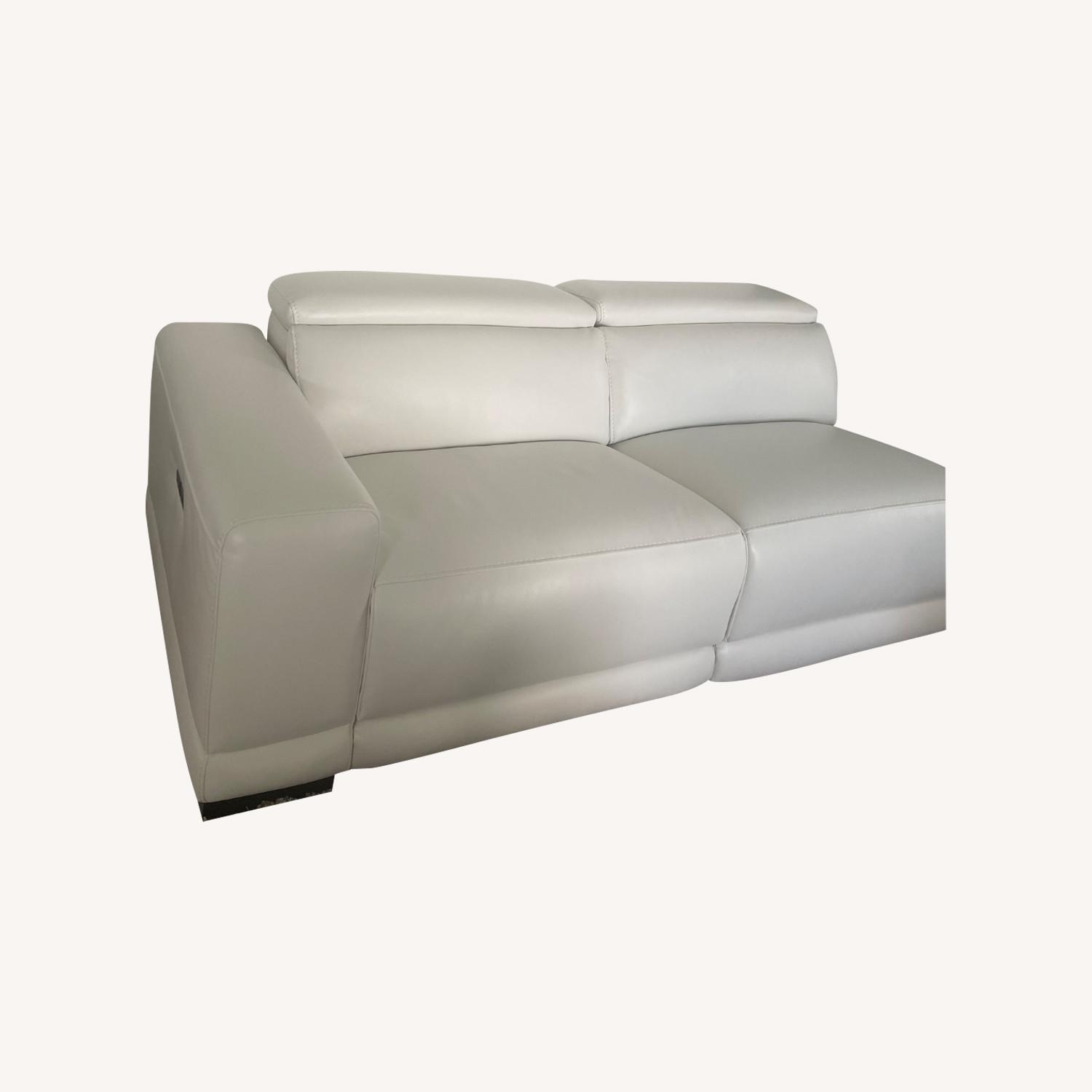 White Loveseat Sofa - image-0