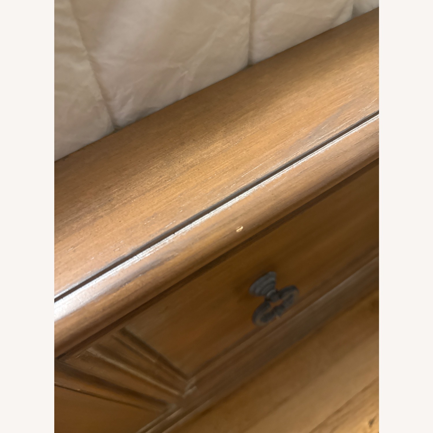 Traditional Antique Wood Linen Bed - image-3