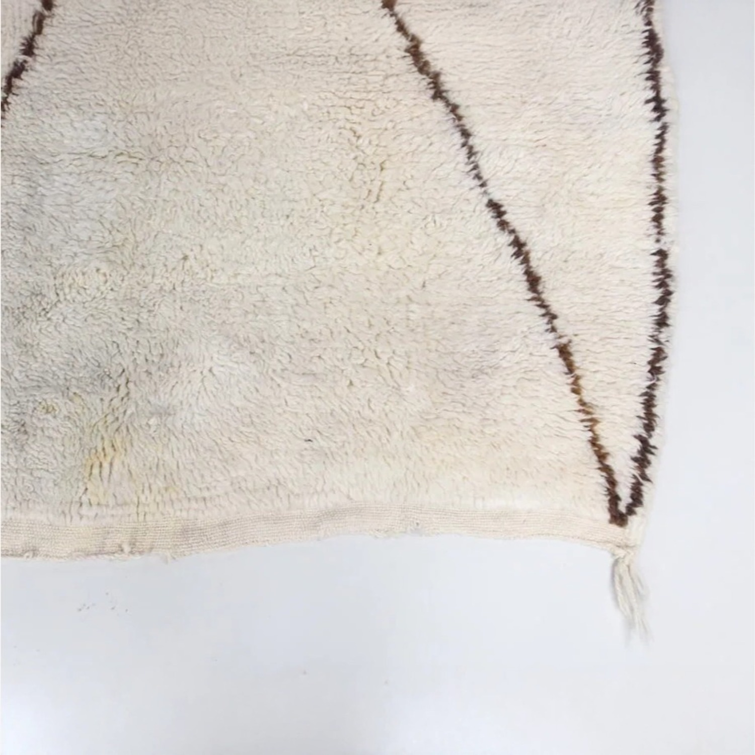 Moroccan Shag Rug with Diamond Pattern - image-2