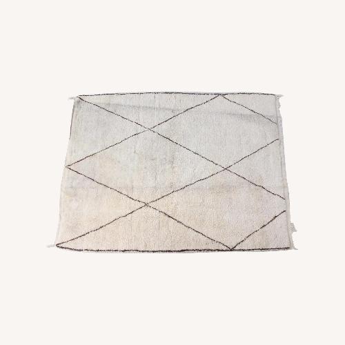 Used Moroccan Shag Rug with Diamond Pattern for sale on AptDeco