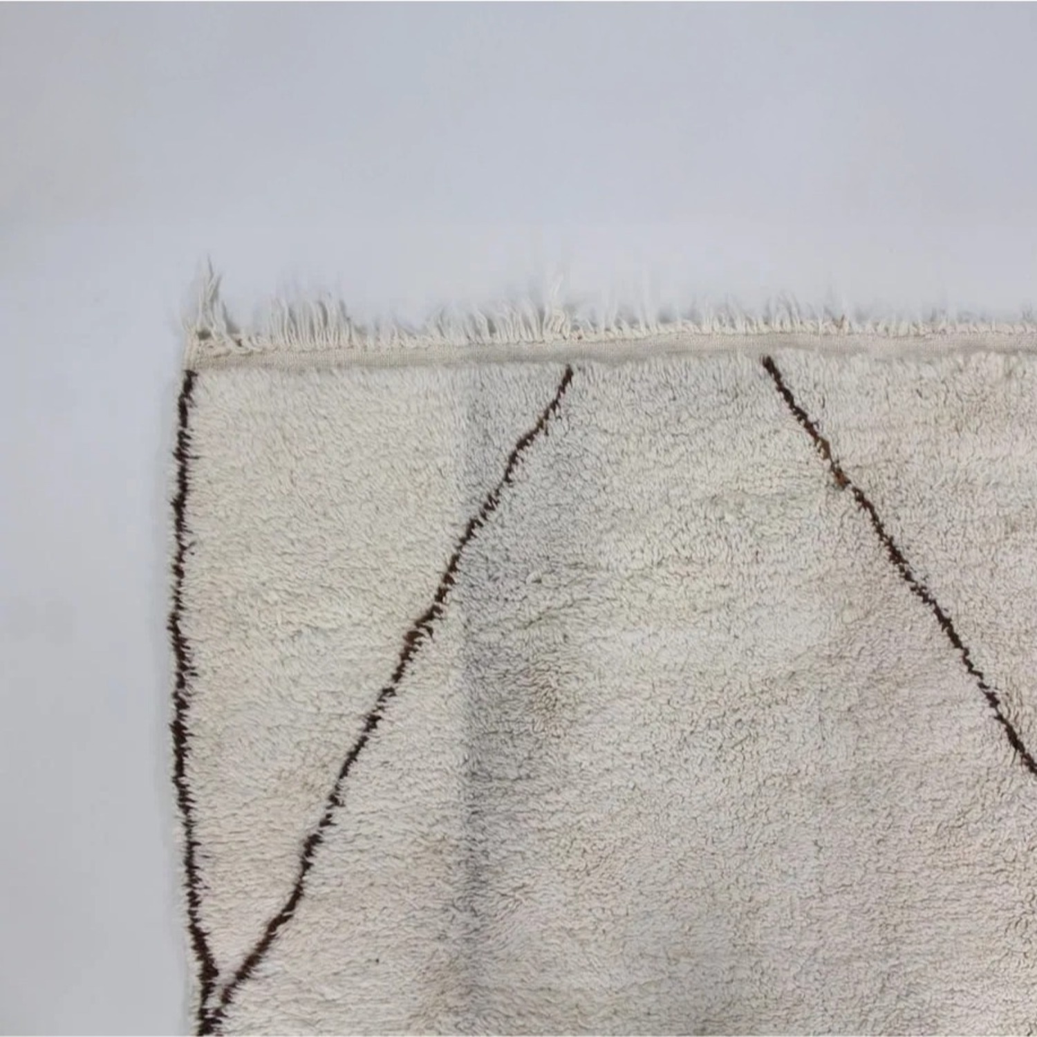 Moroccan Shag Rug with Diamond Pattern - image-7